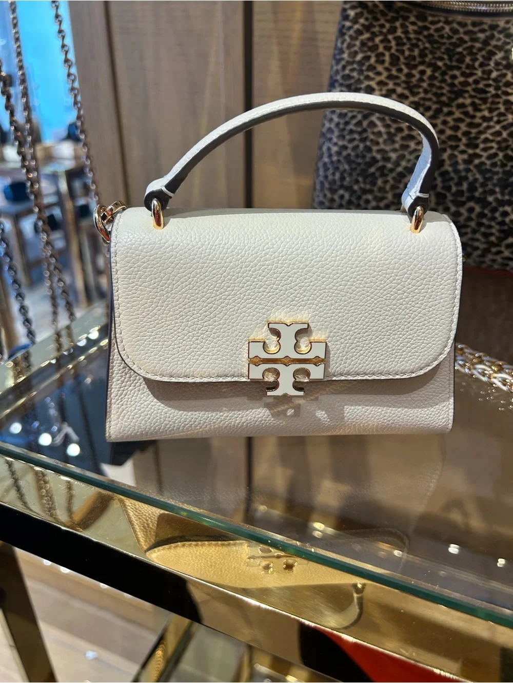 Tory Burch Britten Shoulder & Top-Handle Bag mini - Brown suede new with ta